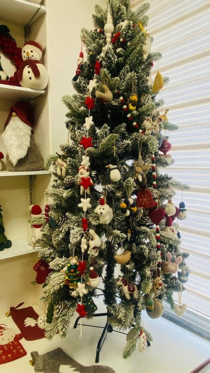 Wool Felt Zebra Christmas Ornament – Handmade in Nepal (Single/Pair/Set of 5) client_gift