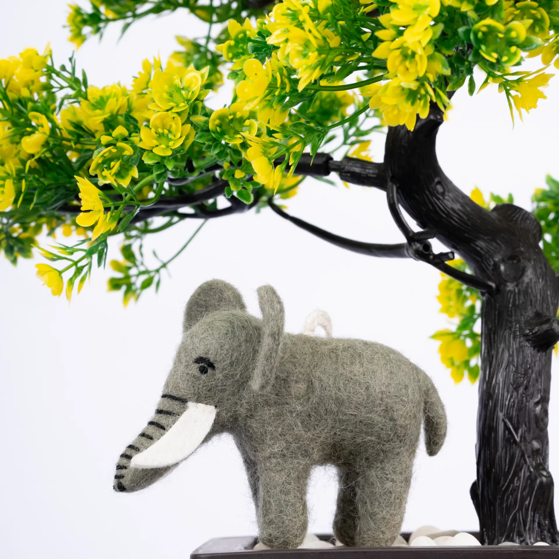 Elephant Felt Christmas Ornament | Namaste Artisans Elephant Felt Christmas Ornament