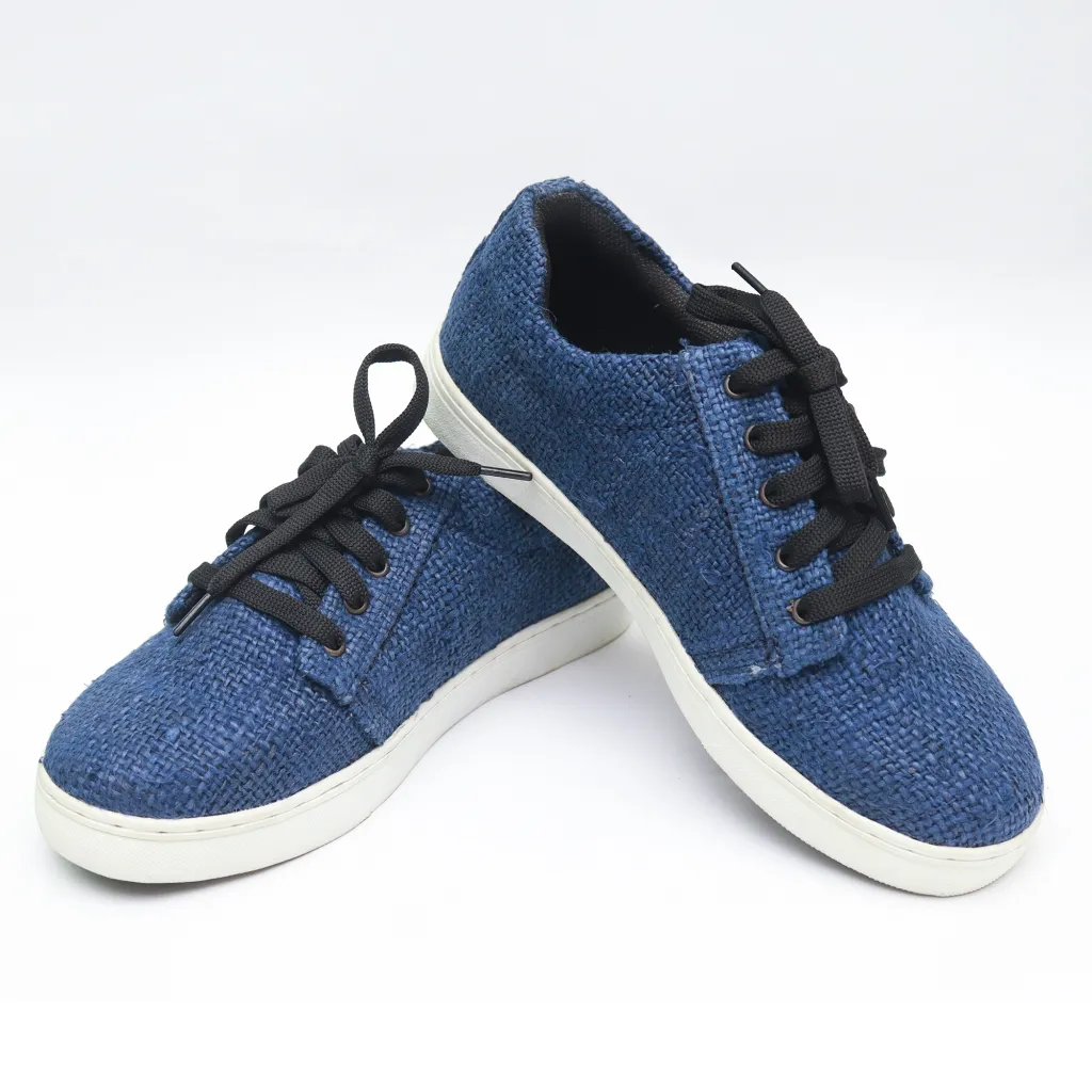 Sustainable Hemp Canvas Sneakers — blue | Namaste Artisans Sustainable Hemp Canvas Sneakers — blue