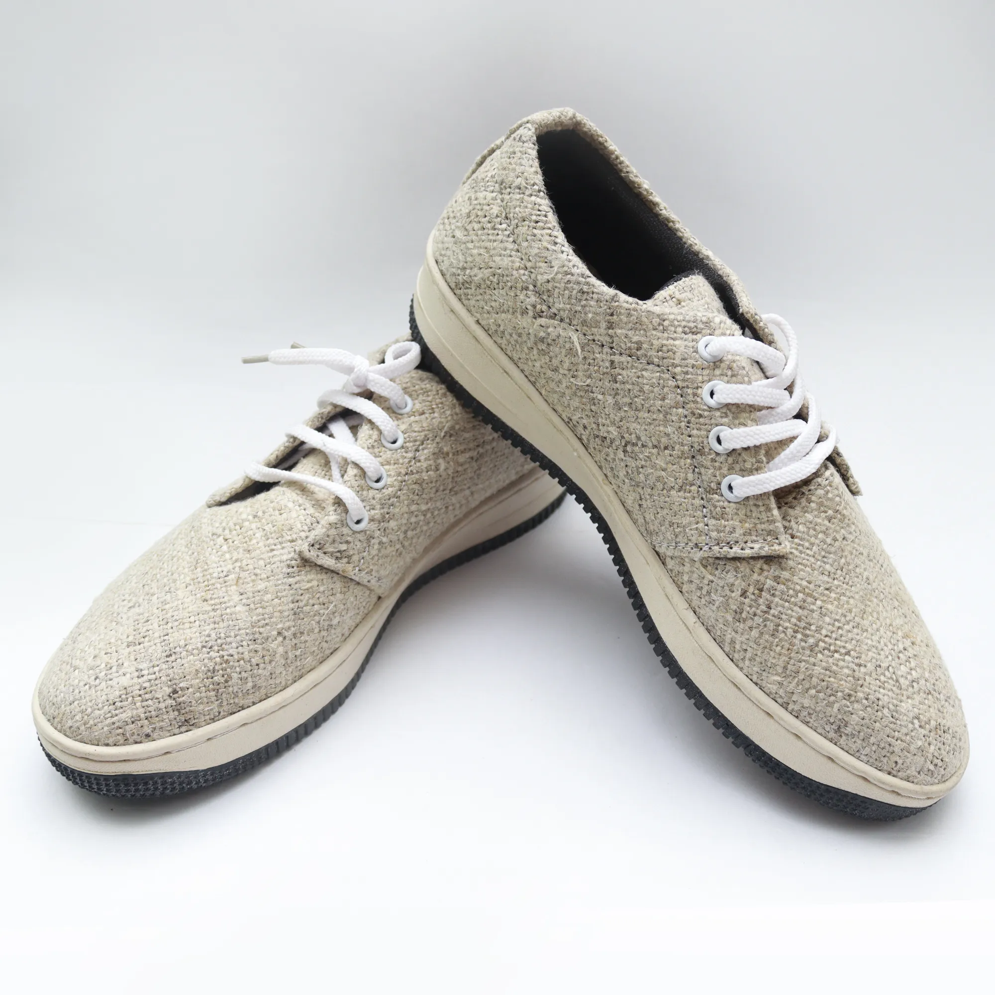 Eco‑Friendly Hemp Sneakers — Handmade (Natural) | Namaste Artisans Eco-Friendly Hemp Sneakers — Handmade (Natural), handmade in Nepal with breathable hemp upper, soft cotton lining, comfortable insole, and natural rubber sole