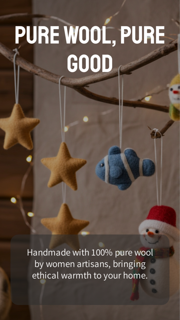 Pure Wool Holiday Charm version 1