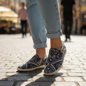 Mandala Hemp Sneakers — Boho Pattern